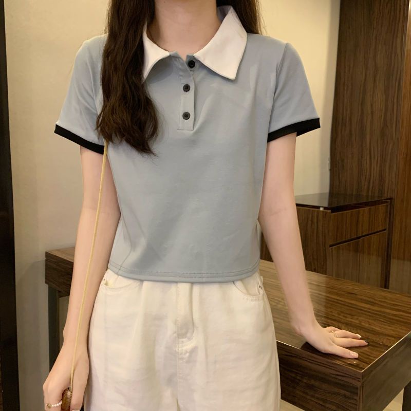 IELGY  Áo polo Ngắn Tay Thời Trang Dành Cho Nữ