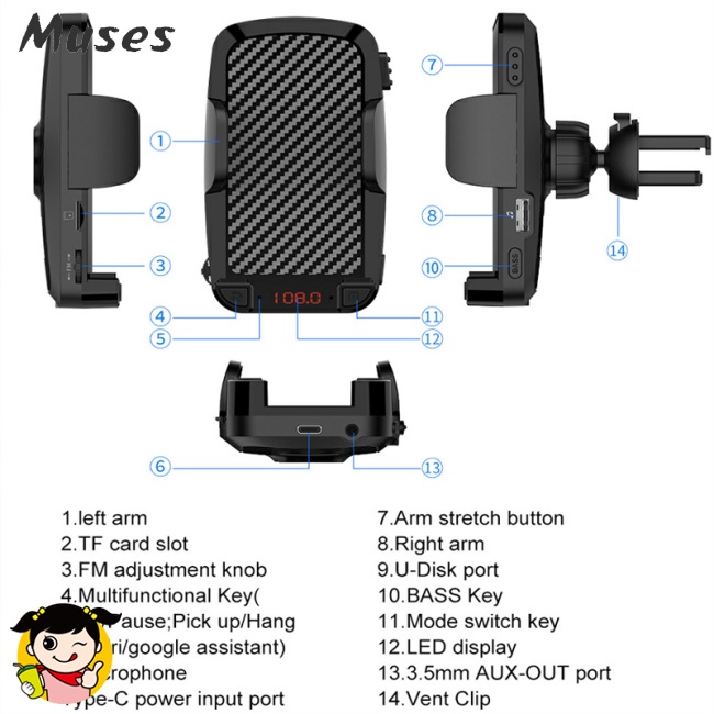 Giá Đỡ Điện Thoại C1 Gắn Lỗ Thông Gió Xe Hơi Rảnh Tay Tiện Dụng