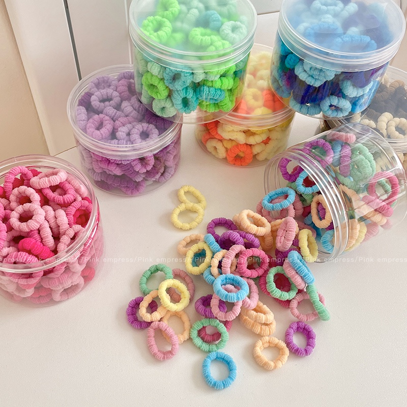 Dây Buộc Tóc Bằng Da Màu Kẹo Thời Trang 2023 Dành Cho Bé Gái