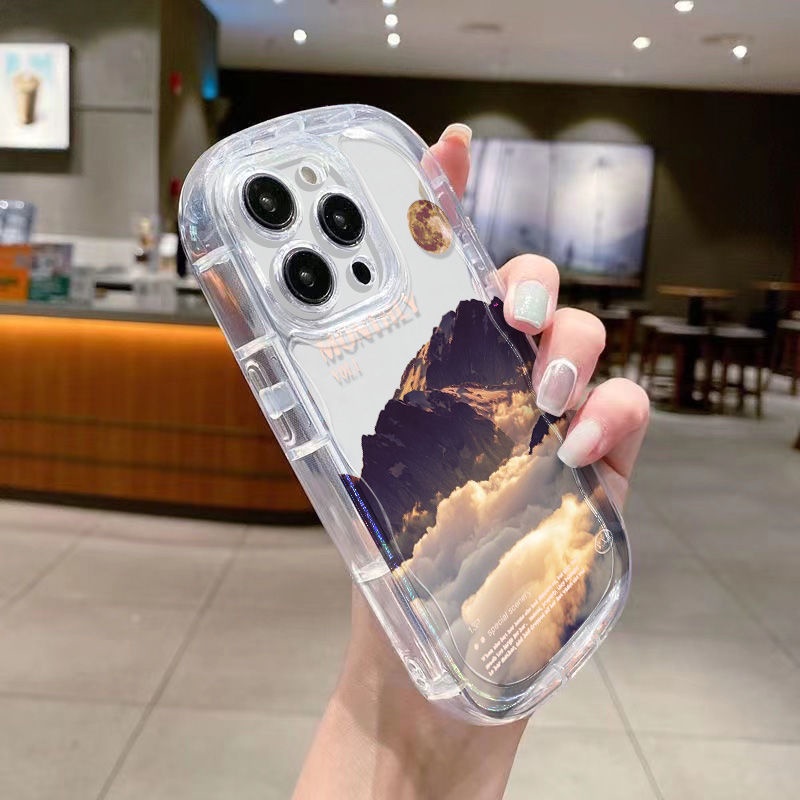 ✅Ốp Điện Thoại Mềm Trong Suốt Chống Sốc Hình Núi Tuyết Cho Apple Iphone 13 iPhone14xr / promax127 / 8p / 11