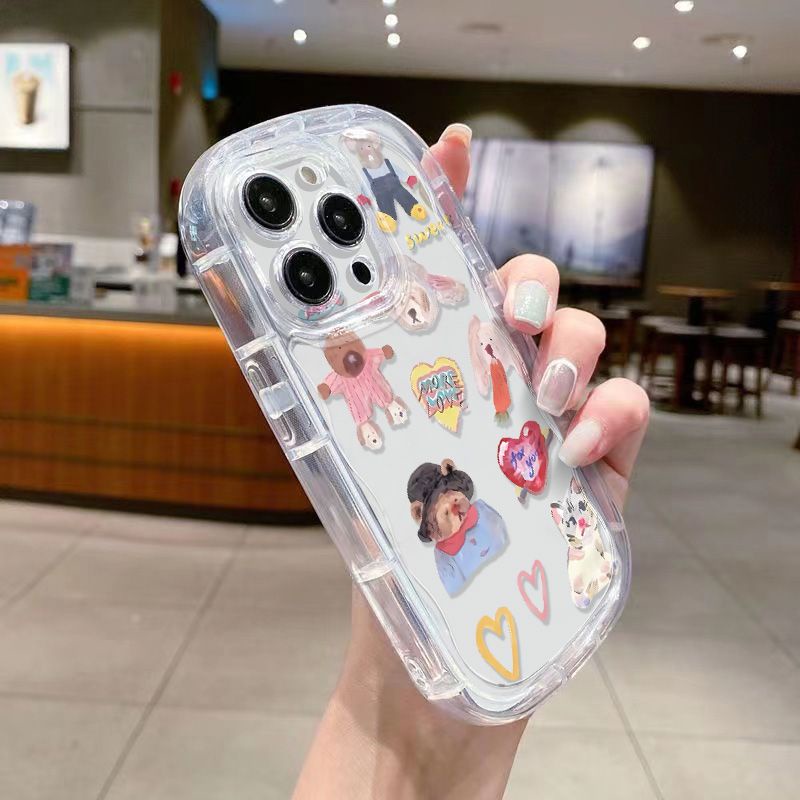 ✅Ốp Điện Thoại Mềm Trong Suốt Chống Sốc In Hình Động Vật Cho Iphone 13Promax Xr 11 / 7 / 8p 1412Xs