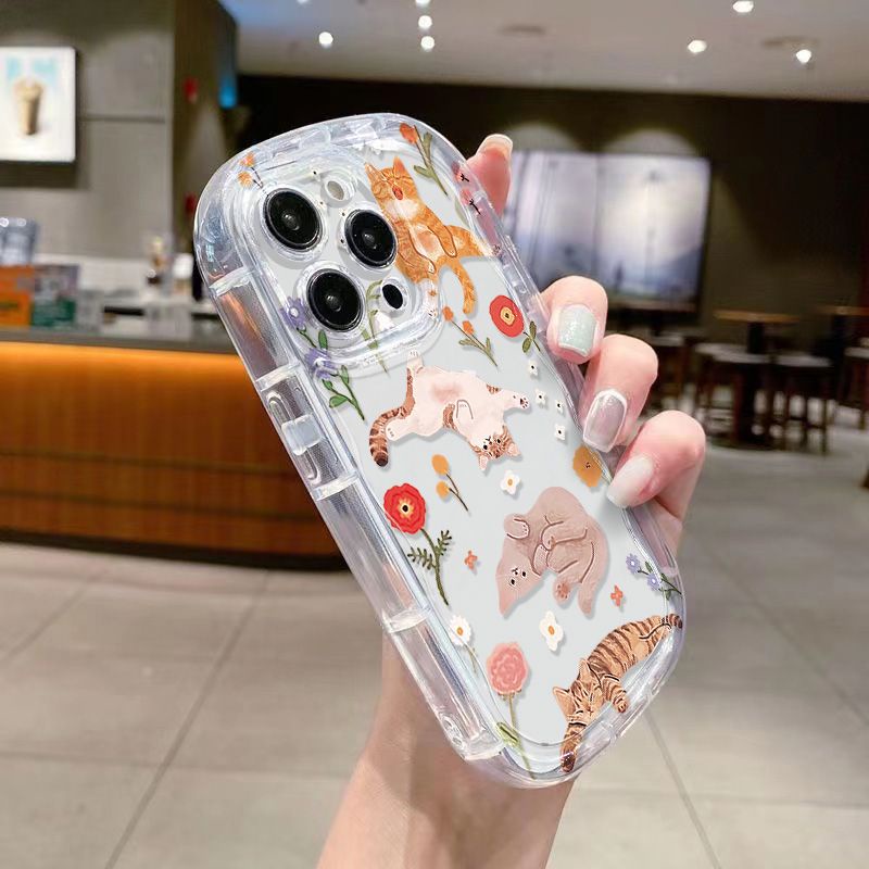✅Ốp Điện Thoại Mềm Trong Suốt Chống Sốc Hình Hoa Cho Iphone 12 Xr11Xs7Iphone14 13 promax 8p 0JSP