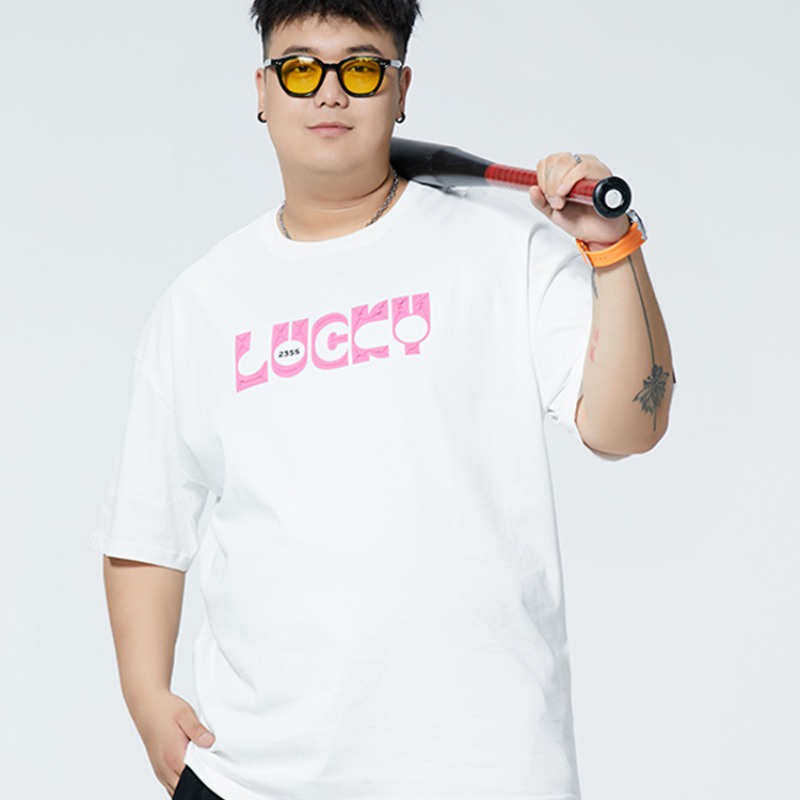 Áo Thun Cotton Tay Ngắn Cổ Tròn Dáng Rộng Có Size M-8XL Dành Cho Nam Giới