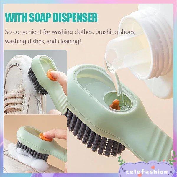Bàn Chải Lông Mềm Cán Dài Đa Năng Dùng Để Vệ Sinh Giày Dép Quần Áo