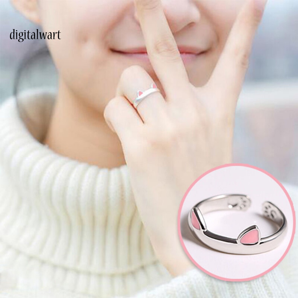 Kỹ Thuật Số| Nhẫn Hở Mạ Hình Tai Mèo Có Thể Điều Chỉnh Kích Thước