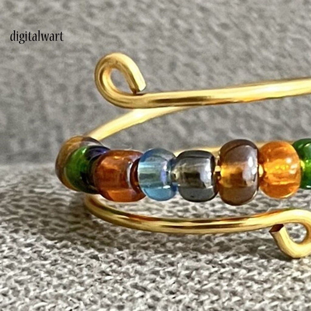 Kỹ Thuật Số| Nhẫn Hở Đính Hạt Nhiều Màu Sắc Giảm Căng Thẳng Điều Chỉnh Được Dành Cho Nữ Và Nam