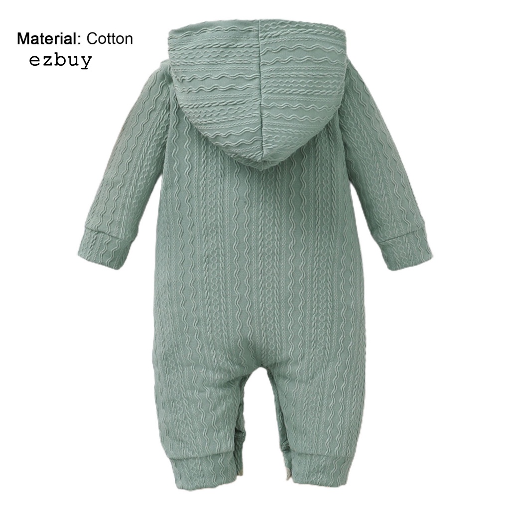 Bộ Đồ Ngủ Liền Thân Bằng Cotton Giữ Ấm Họa Tiết Bắt Mắt Độc Đáo Cho Bé Sơ Sinh