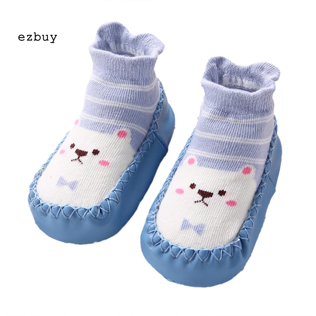 1 Đôi Tất Chống Trượt Thấm Hút Mồ Hôi In Họa Tiết Hoạt Hình Dễ Thương Cho Bé