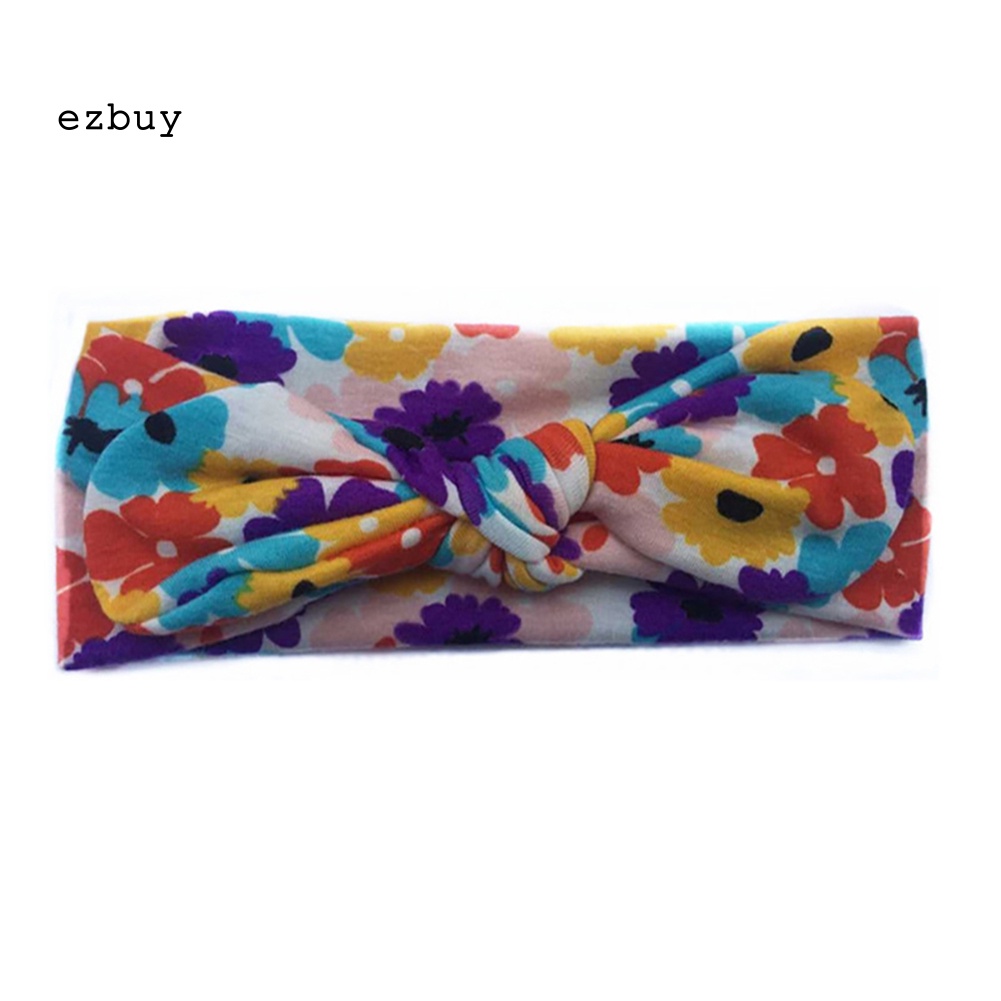 Băng Đô Thắt Nút In Họa Tiết Hoa Làm Phụ Kiện Chụp Ảnh Cho Bé Gái Sơ Sinh