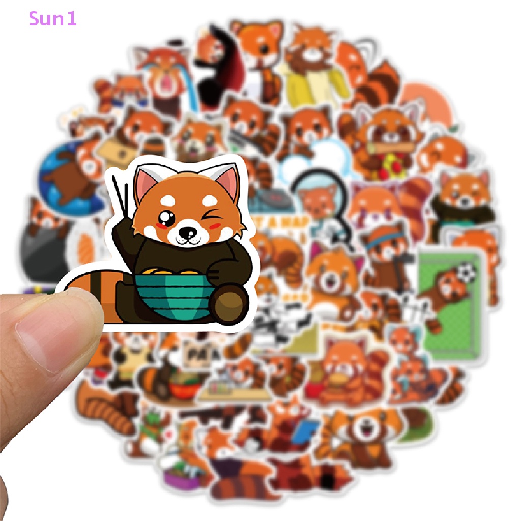 Bộ 50 Miếng Dán Chống Thấm Nước Hình Gấu Trúc Graffiti Dễ Thương Sun1 &gt; &gt;