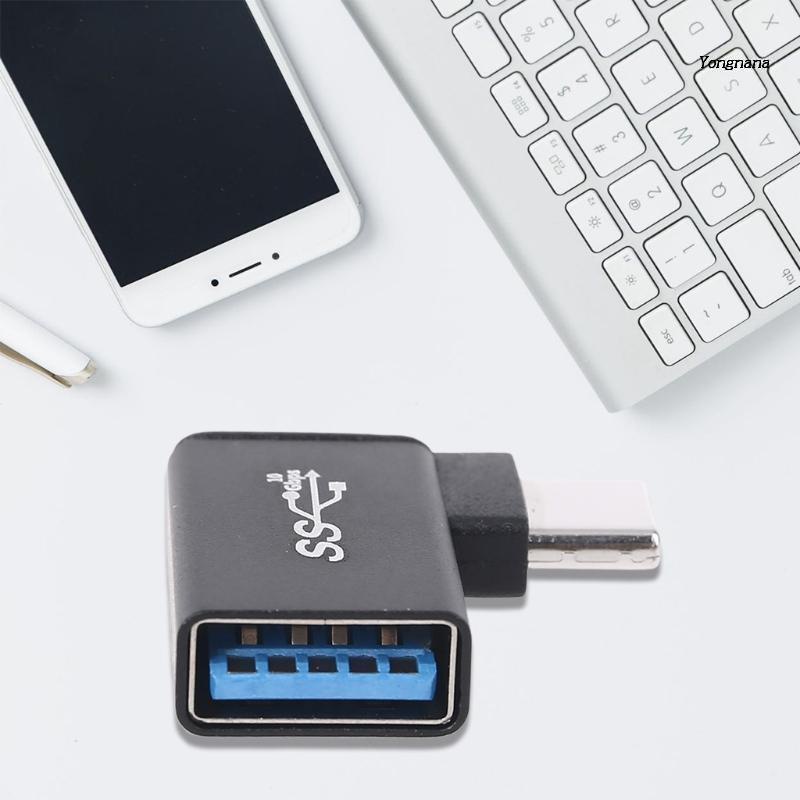 Đầu Chuyển Đổi USB A 3.0 Female Sang 90° Đầu ChuyểN Type C 3.1 Cho Điện Thoại Di ĐộNg