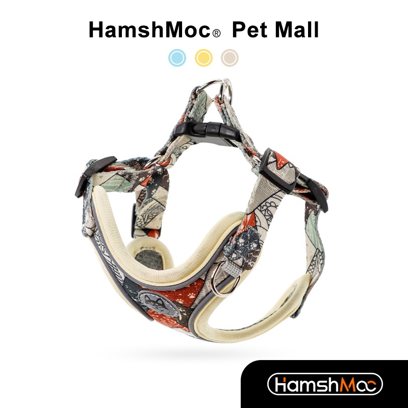 HamshMoc Đai Dắt Chó Đi Dạo Dạo Bằng Lưới Nhẹ Thoáng Khí Có Thể Điều Chỉnh