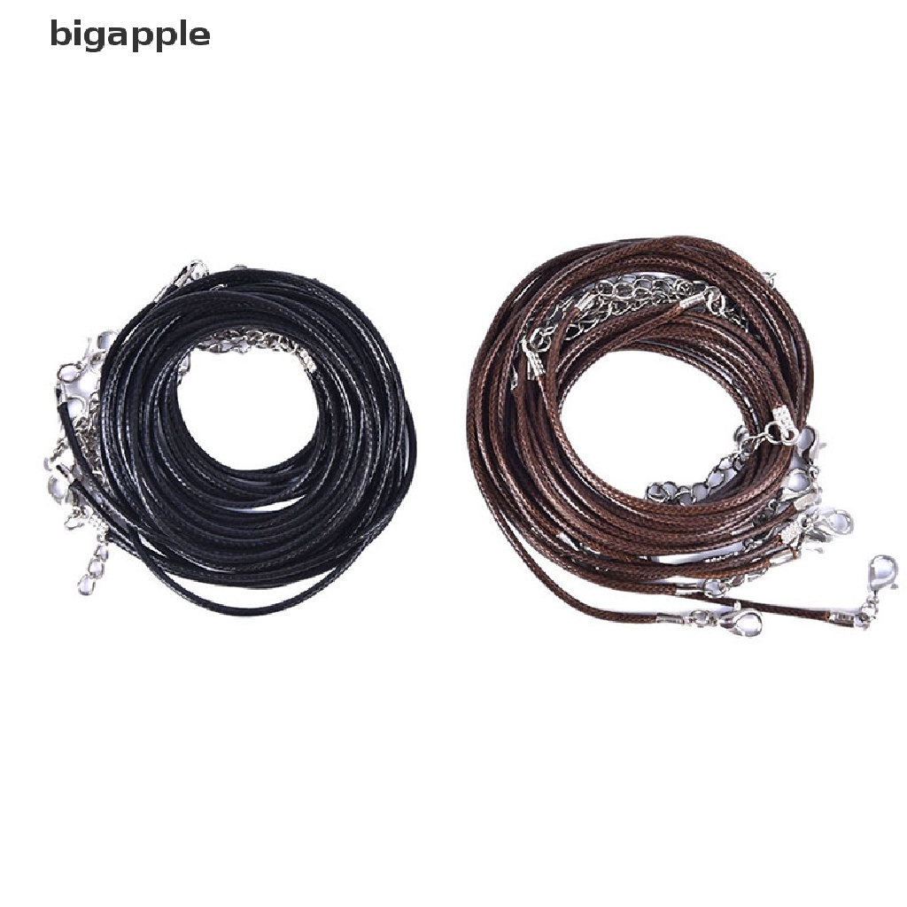 Set 10 Cuộn Dây Da Màu Đen Có Thể Điều Chỉnh 1.5mm Dùng Để Làm Vòng Đeo Tay DIY