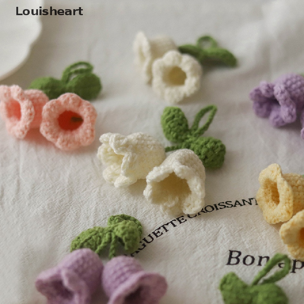 1 Móc Khóa Louisheart Đan Len Thủ Công Hình Hoa Lá TFG