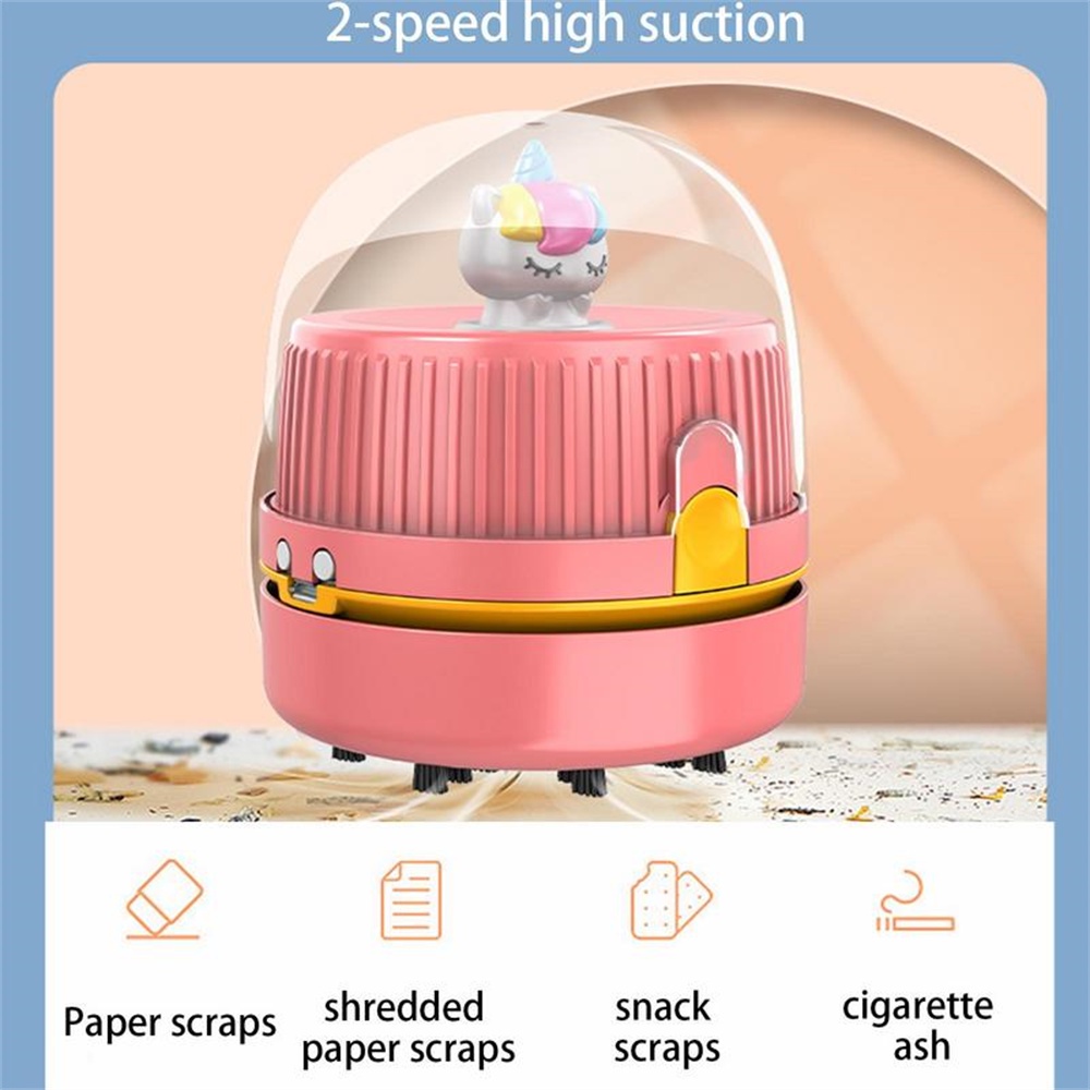 Máy Hút Bụi Cầm Tay Để Bàn Có Đèn Ngủ Không Dây Sạc USB Cho Ashes Scraps