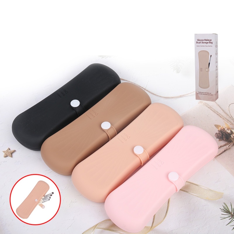 Hộp Đựng Cọ Trang Điểm Bằng Silicone Mềm Nhỏ Gọn Tiện Lợi Dành Cho Đi Du Lịch