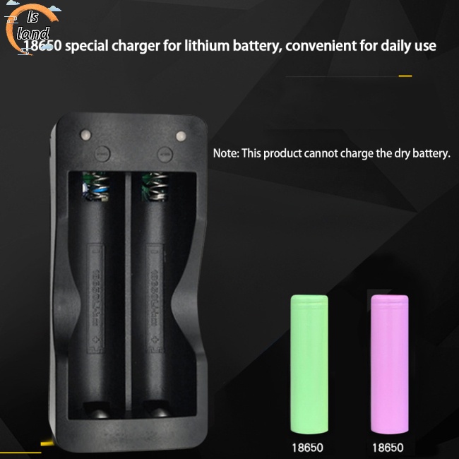 Bộ Sạc Pin Lithium 18650 Hai Ngăn Thông Minh Kèm Dây Cáp