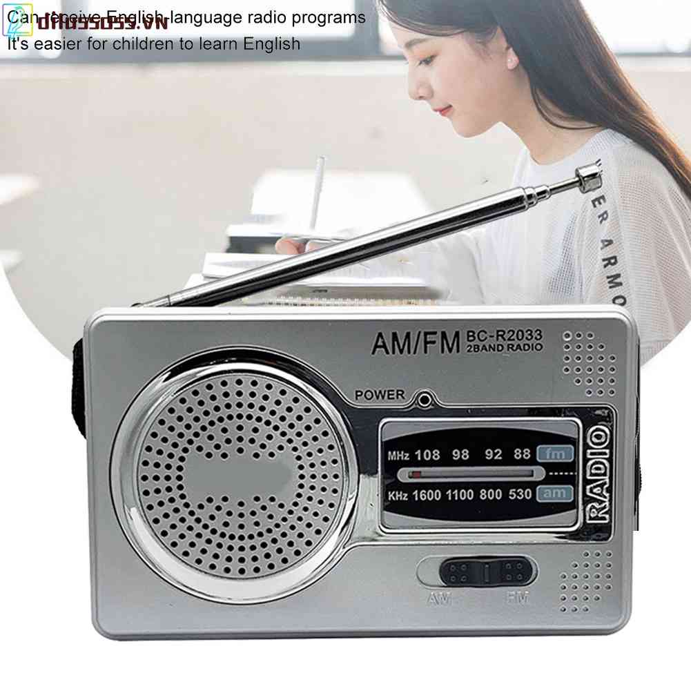 Máy Nghe Nhạc AM FM Có Ăng Ten Và Jack Cắm 3.5mm
