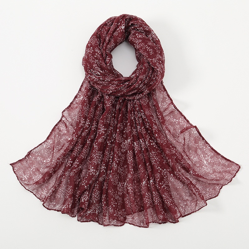 Khăn Choàng Trắng Nhẹ Thoáng Khí In Họa Tiết Phong Cách Cổ Điển Độc Đáo Kích Thước 180 * 90 Thời Trang Cho Nữ