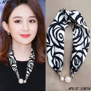 Băng Đô Cài Tóc / Khăn Quàng Cổ Khóa Nam Châm Cao Cấp Thời Trang Xuân Hè Dành Cho Mẹ Bỉm Sữa