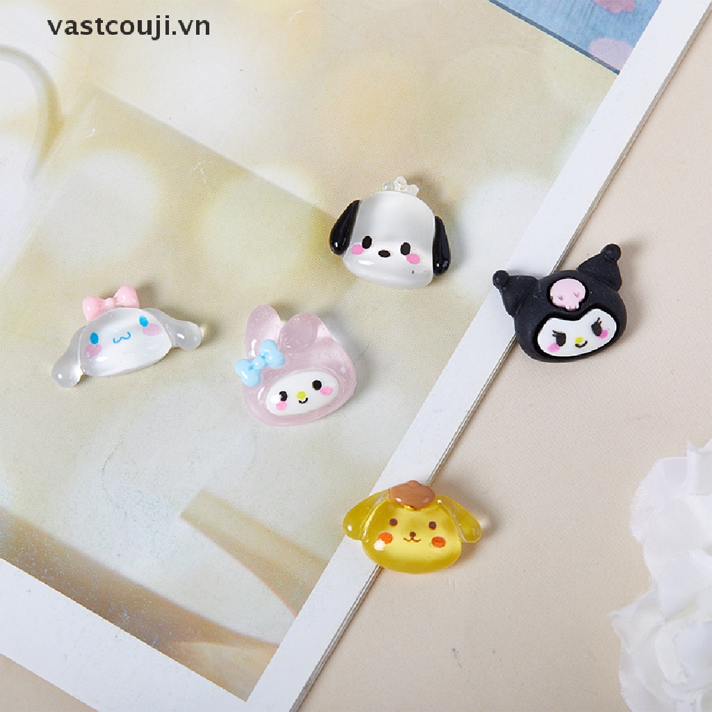 Set 10 Phụ Kiện Đồ Chơi Hình Động Vật Hoạt Hình Bằng Resin Dễ Thương Trang Trí Ốp Điện Thoại