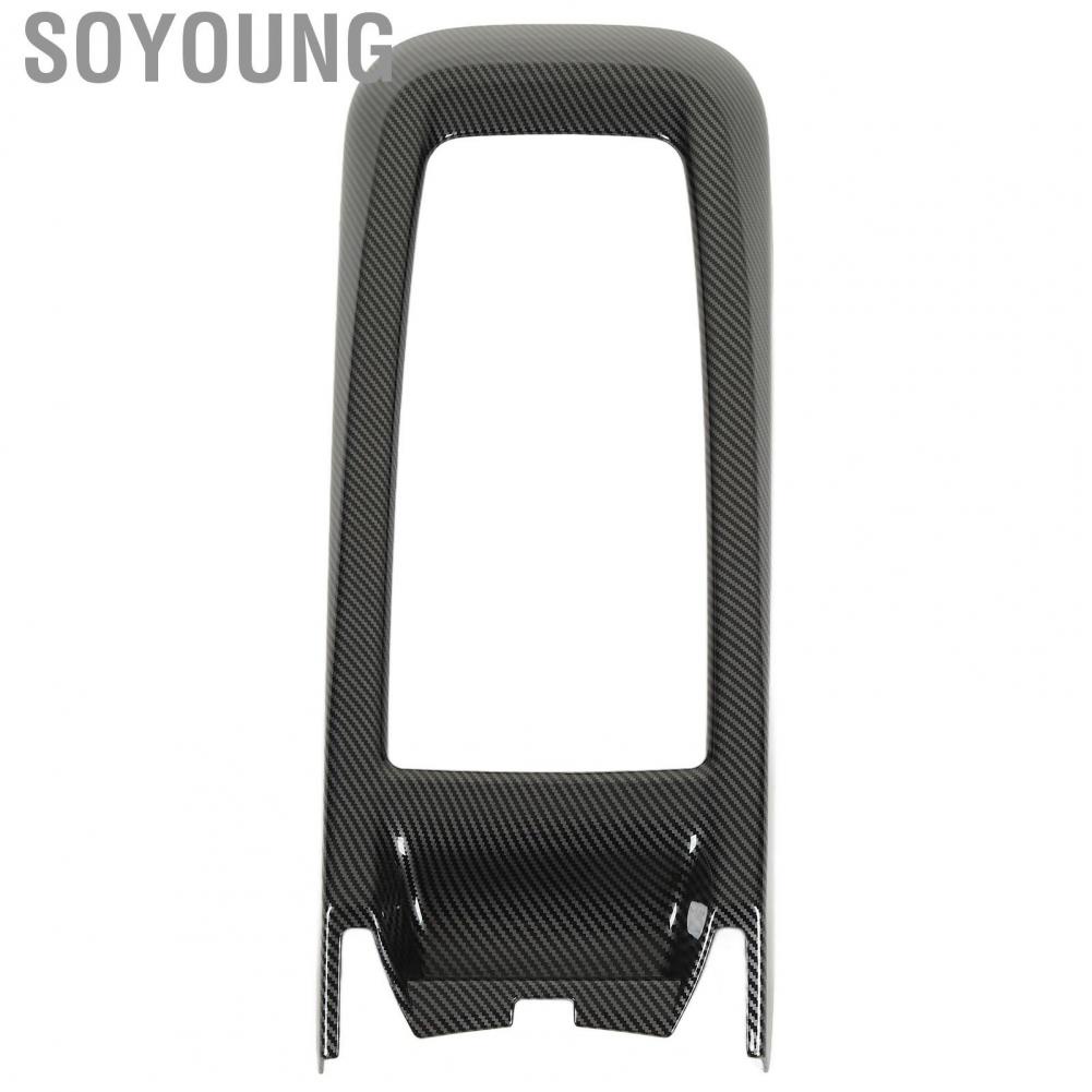 Soyoung Console Cup Holder Cover Trim  Carbon Fiber Style Durable Scratch Resistant Frame for ID4X