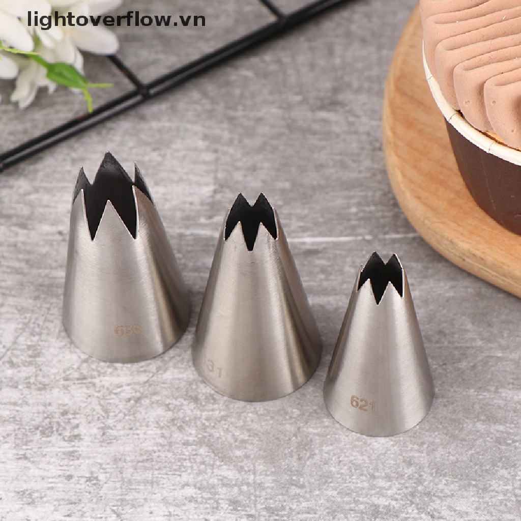 Bộ 3 Đuôi Bắt Bông Kem Bằng Thép Không Gỉ