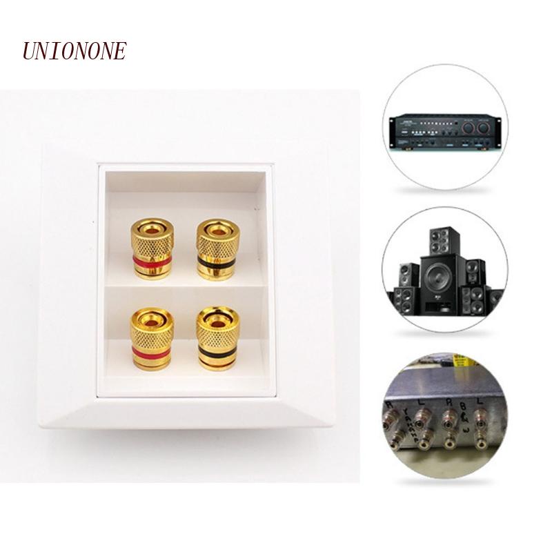 One Set 4 Jack Cắm Bắp Chuối Mạ Vàng Cho Loa