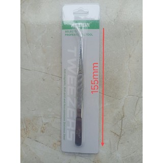 Nhíp gắp chỉ cong loại cao cấp Stainless TWE6 dài AKTION
