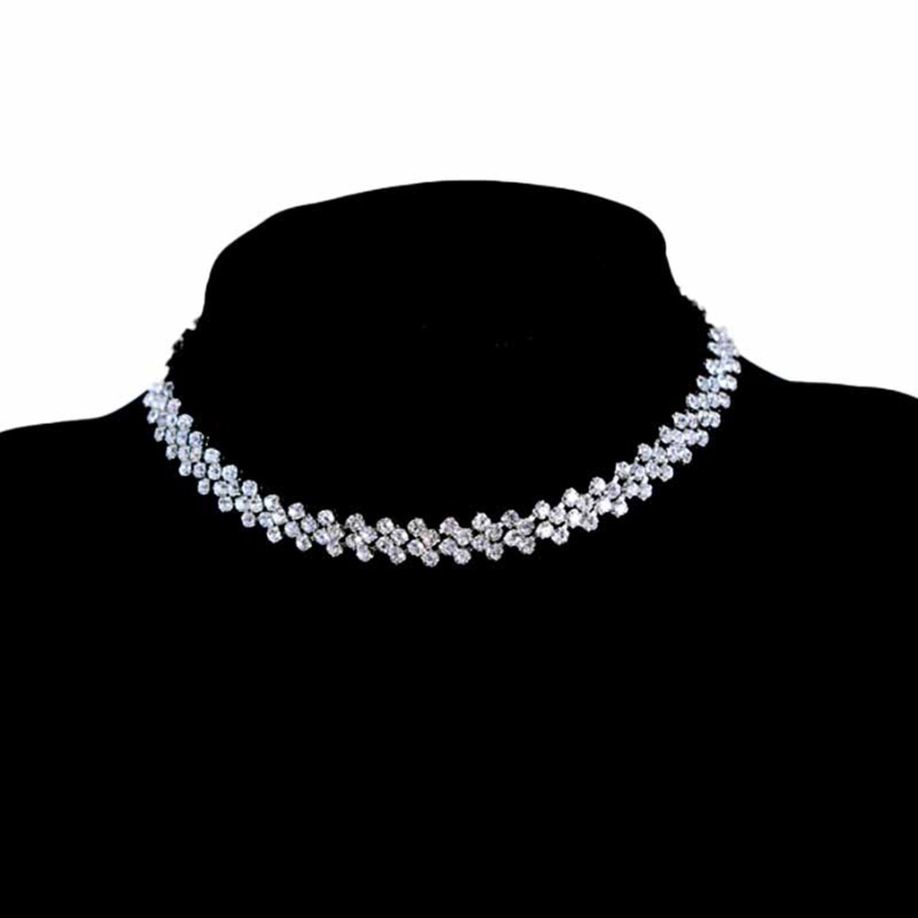 Vòng Cổ Choker Mở Rộng Mạ Điện Đính Đá Thời Trang Dự Tiệc Cho Nữ