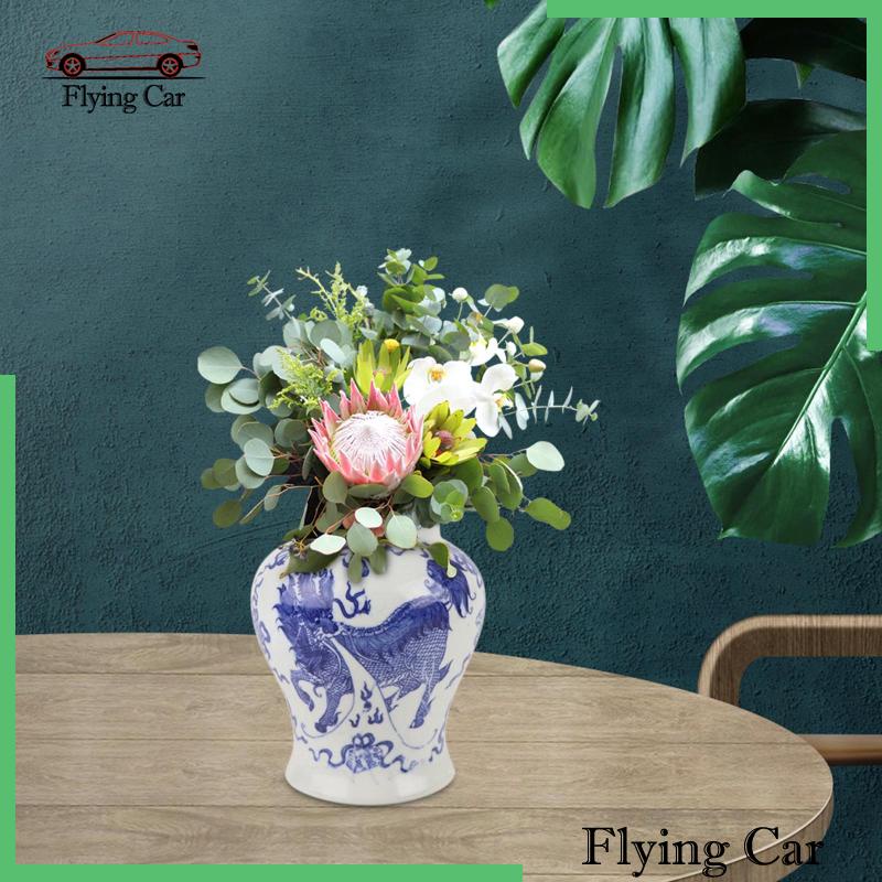 Hũ Gốm Đựng Gừng Màu Xanh Dương Và Trắng Lzdjfmy2