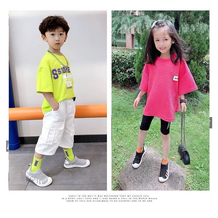 Giày Thể Thao Đế Mềm Phối Lưới Mỏng Thoáng Khí Thời Trang Xuân Hè 2023 Cho Bé