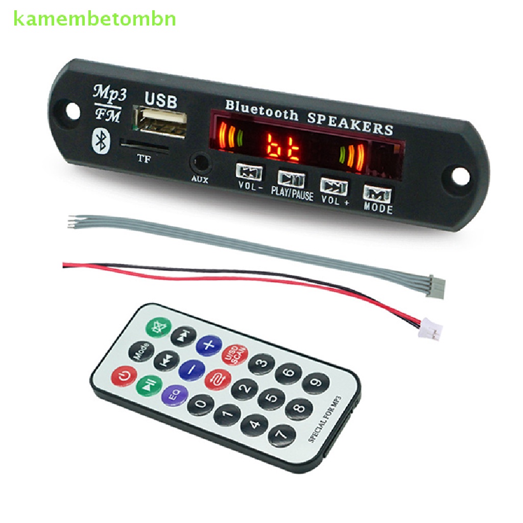 Bảng Mạch Giải Mã Bluetooth 5.0 9V-12V MP3 WMA USB TF FM Radio Với Điều Khiển Từ Xa Cho Xe Hơi