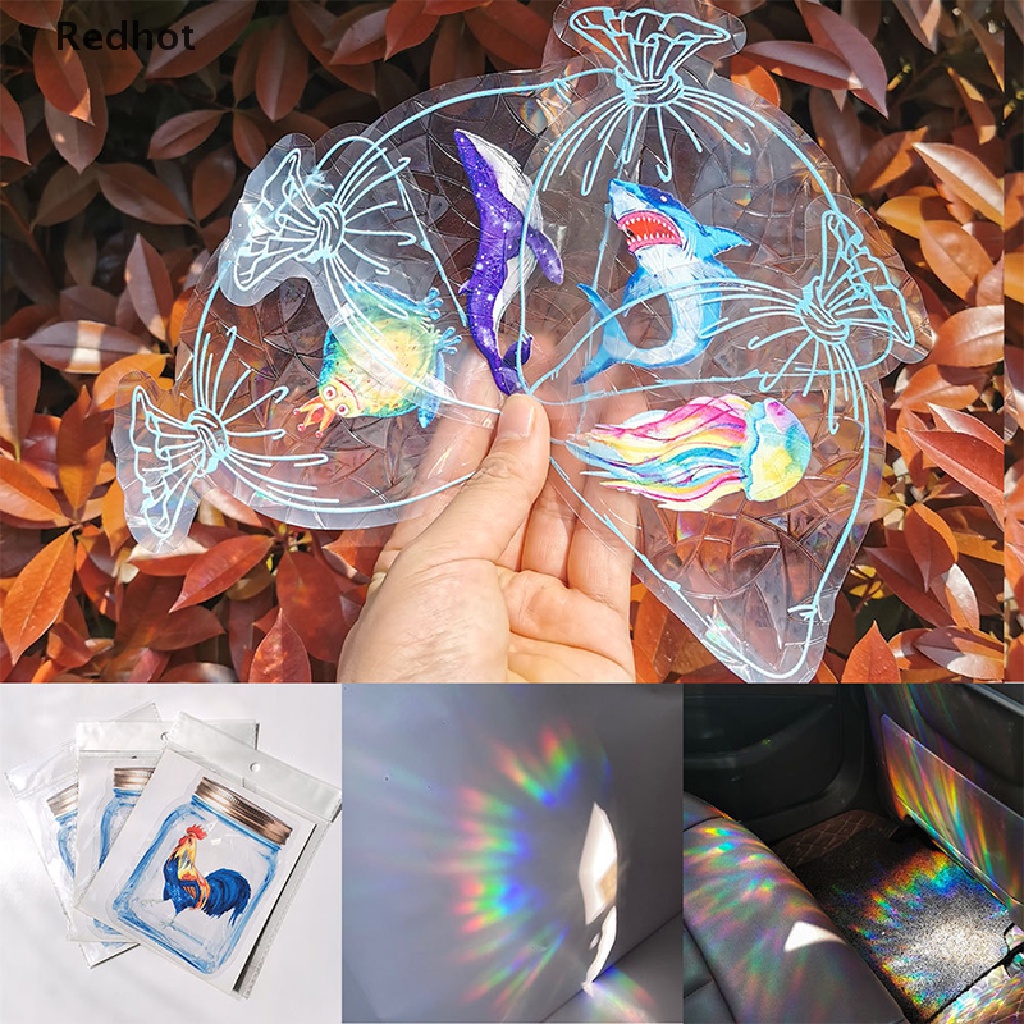 &lt; Redhot &gt; Sticker Dán Cửa Kính Tĩnh Điện Họa Tiết Dream catcher Mặt Trời Vui Nhộn