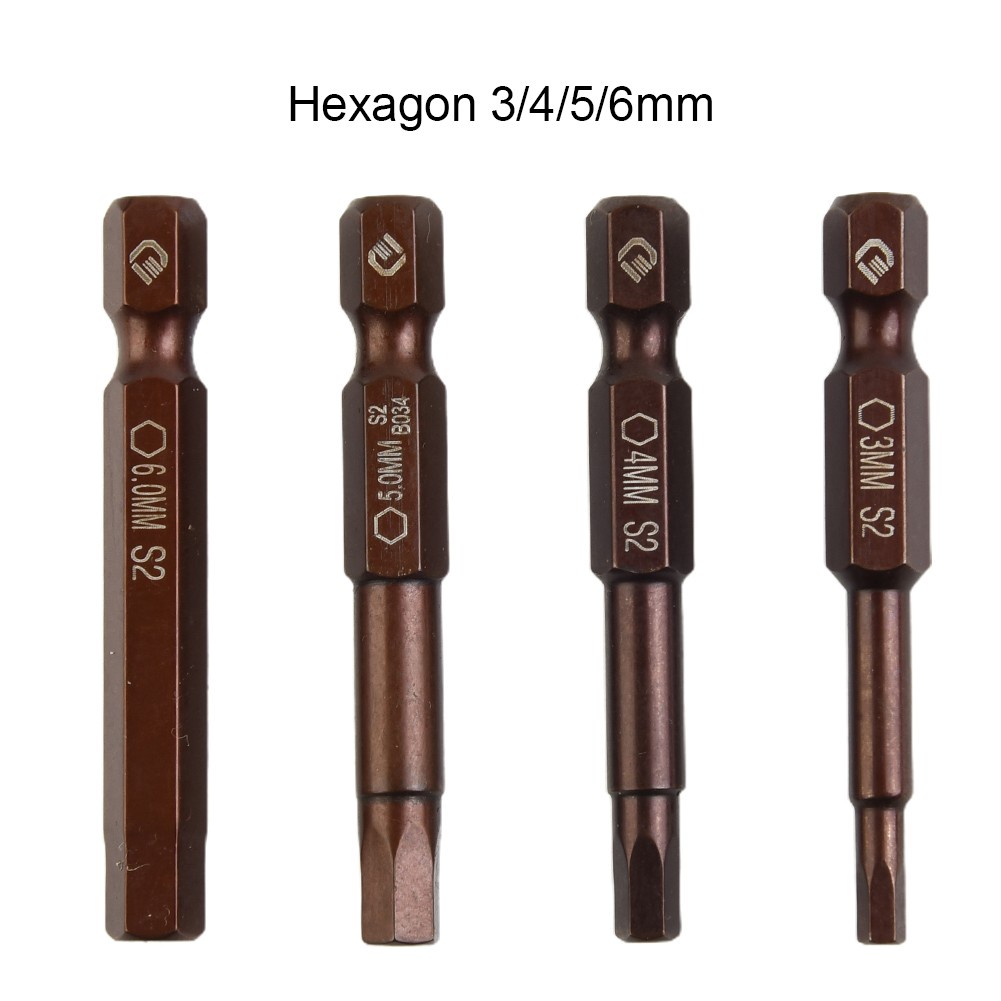Set 4 Mũi Khoan Lục Giác 50mm H3-H6 Chuyên Dụng