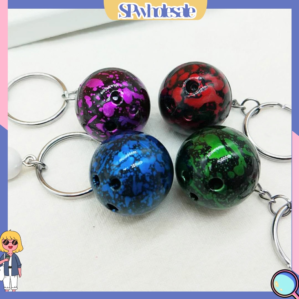 <SPwholesale> Móc Khóa Hình Quả Bóng Bowling Thời Trang Giá Đỡ