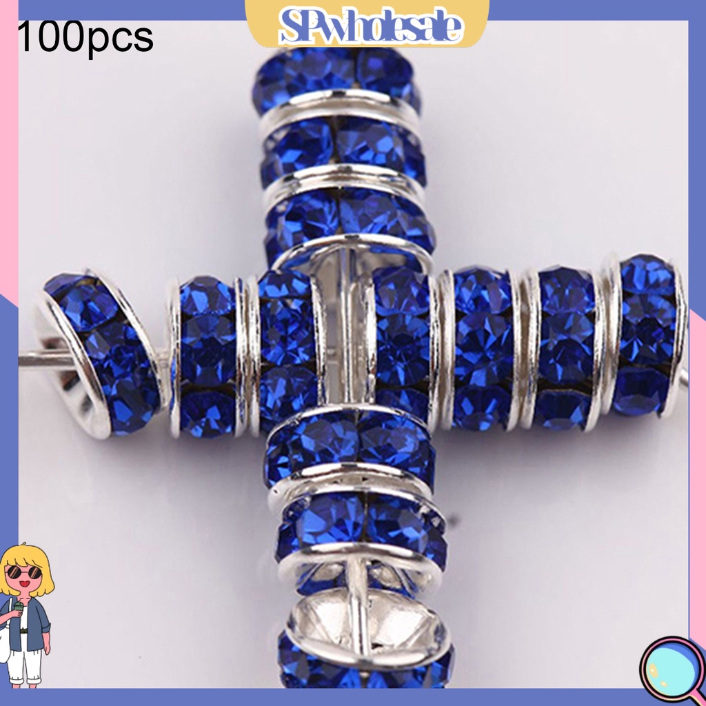 &lt;SPwholesale&gt; Set 100 Hạt Kim Loại 6mm Dùng Để Làm Đồ Trang Sức Thủ Công