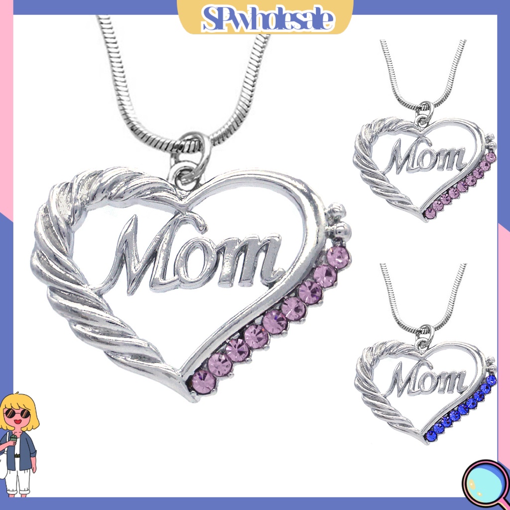 <SPwholesale> Vòng Cổ Mặt Khoét Rỗng Hình Trái Tim Sáng Tạo Trang Trí Cổ Chống Mài Mòn Dành Cho Mẹ