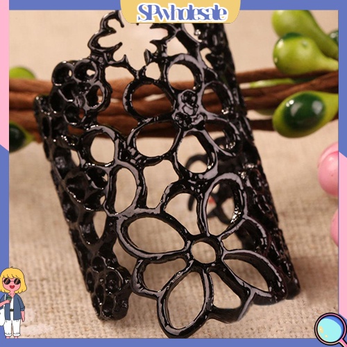 <SPwholesale> Nhẫn Hở Hợp Kim Hình Hoa Có Thể Điều Chỉnh Kích Cỡ Thời Trang Dành Cho Nữ