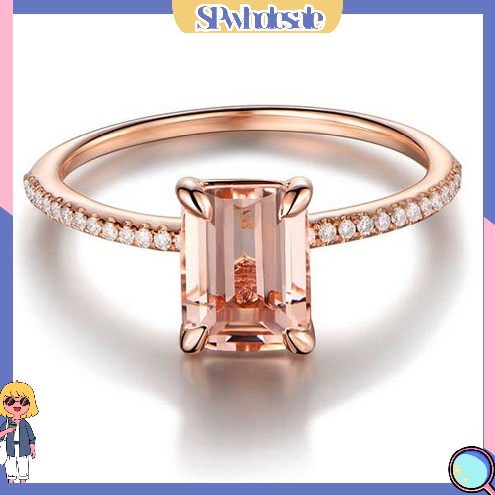 &lt;SPwholesale&gt; Bộ 2 Nhẫn Màu Vàng Hồng Tinh Xảo Cho Nữ