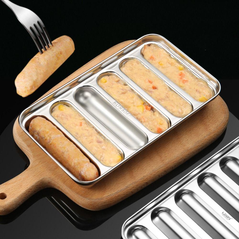 Khuôn Làm Xúc Xích 6 Ngăn Tiện Lợi Cho Nhà Bếp