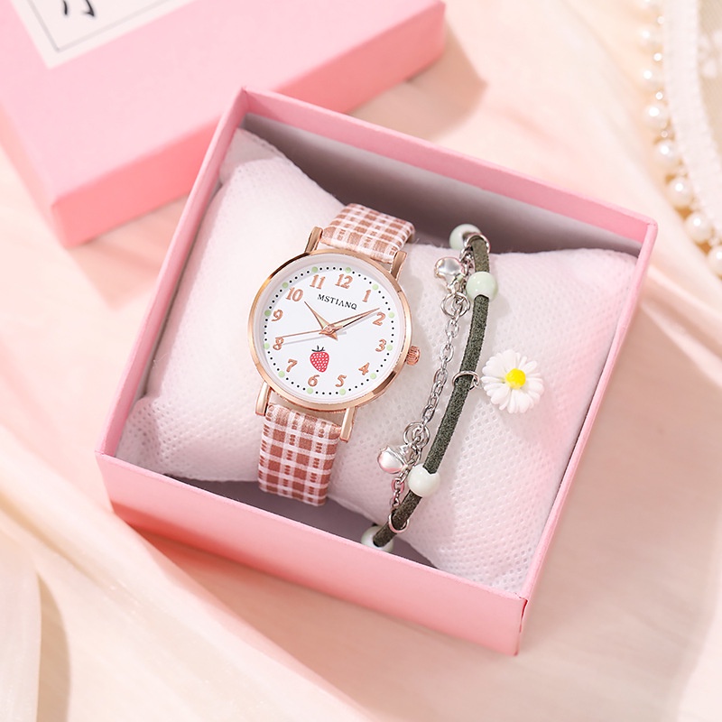 Đồng Hồ Đeo Tay Phát Quang Hình Quả Dâu Dễ Thương Cho Nữ