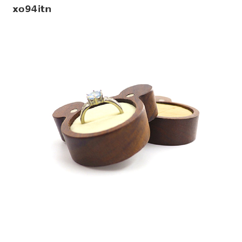 Hộp Đựng Nhẫn Đính Hôn Bằng Gỗ Cỡ Nhỏ