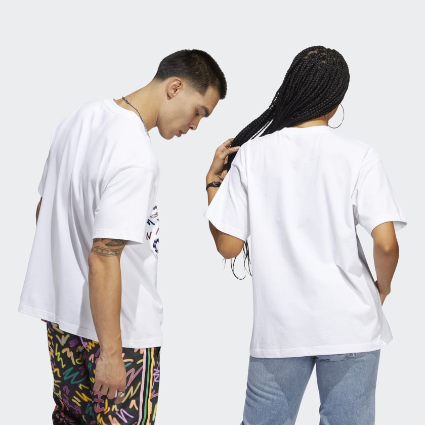 ADIDAS Áo Thun NgắN Tay In HọA TiếT NhiềU MàU SắC Cho Nam 100%