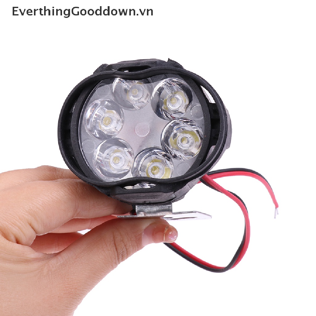 Đèn Pha 6 Bóng LED Ánh Sáng Trắng Độ Sáng Cao Chuyên Dụng Cho Xe Mô Tô
