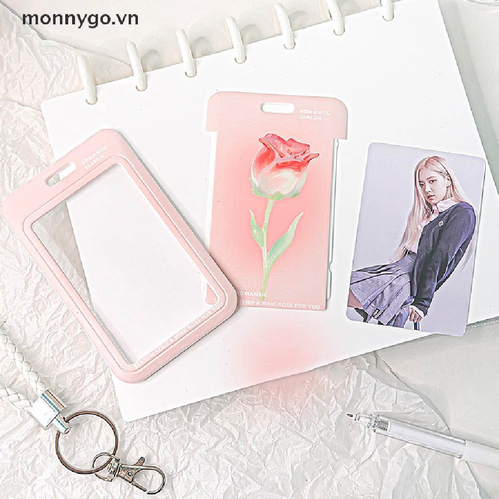 Monnygo Bộ Thẻ Cứng Hình Hoa Tulip Điều Khiển Truy Cập Thẻ ID Bảo Vệ Cho Học Sinh Truy Cập