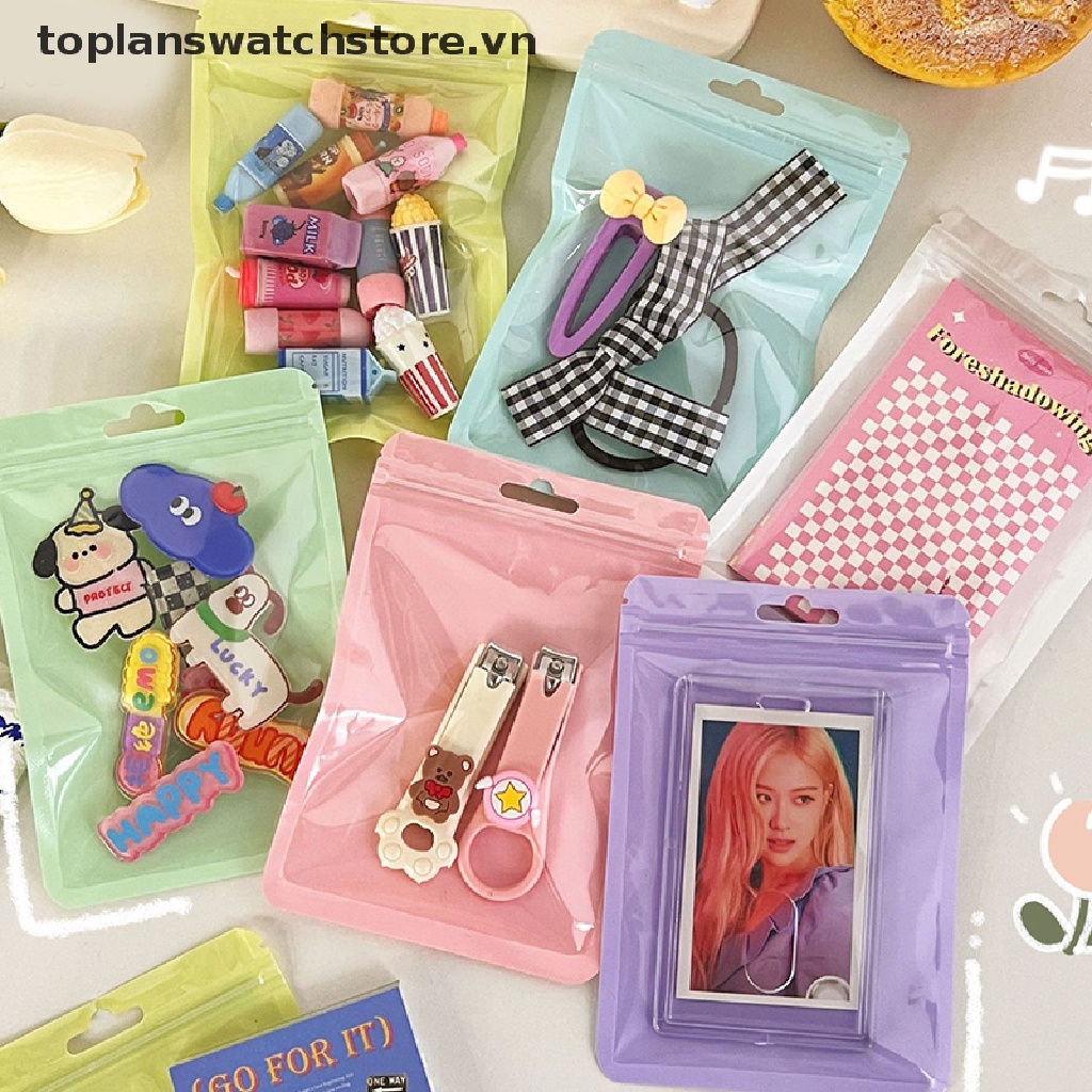 Set 10 Túi Zip Đựng Cọ Trang Điểm Tiện Dụng