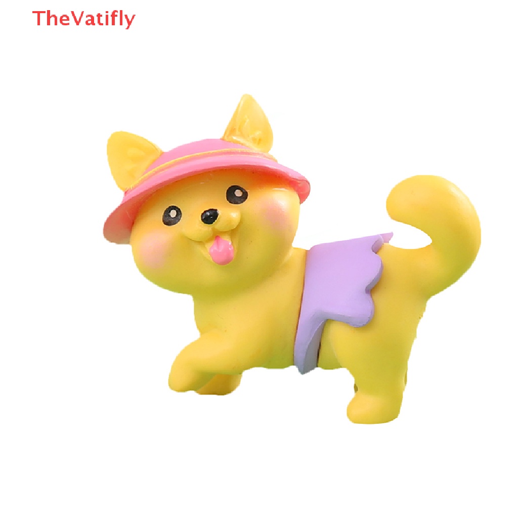 [Thevalifly] Mô Hình Chú Chó Bãi Biển Mini Bằng Nhựa Resin Dễ Thương Sáng Tạo Trang Trí Nhà Búp Bê