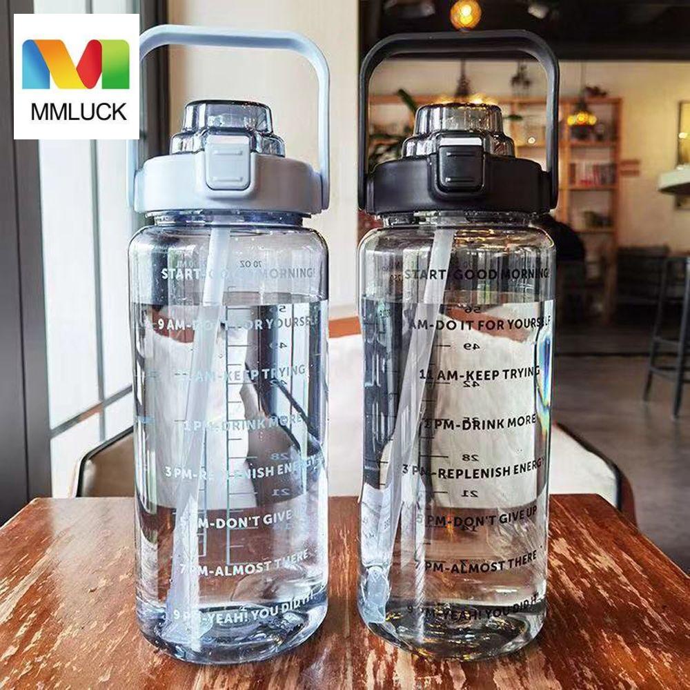 Bình Nước Nhựa Trong Suốt Dung Tích Lớn Có Tay Cầm Chống Tràn