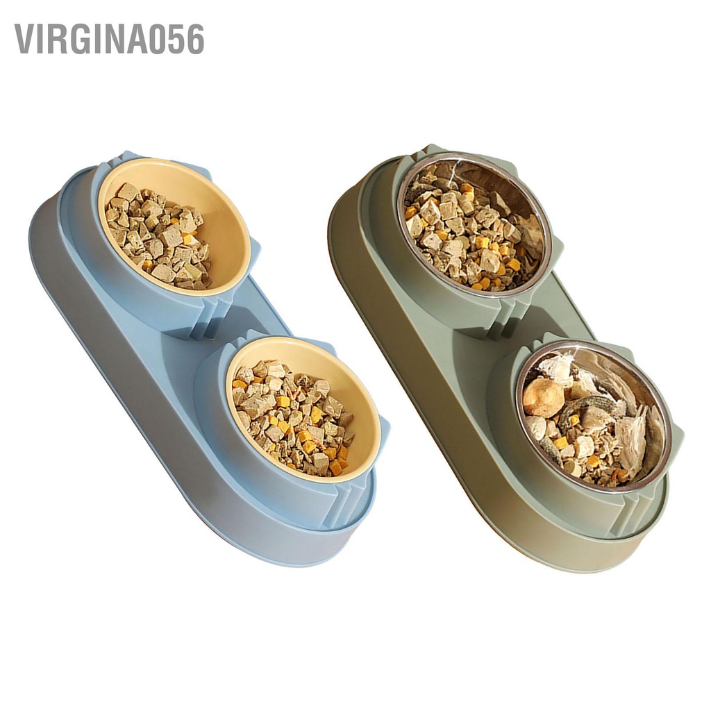 Bộ Bát Đựng Thức Ăn Hai Ngăn Chống Tràn Dành Cho Thú Cưng